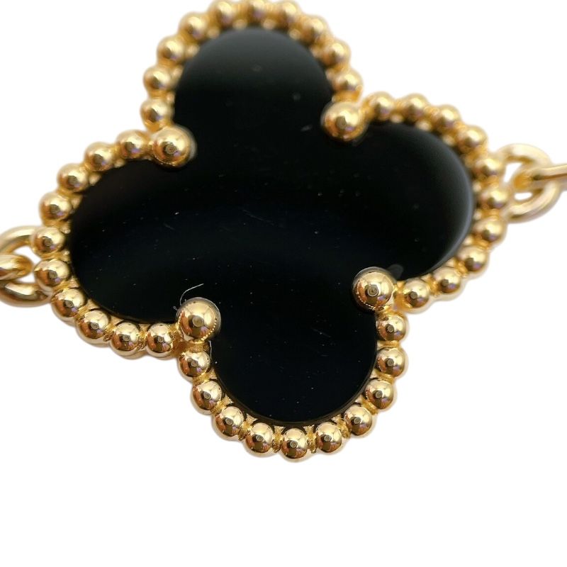 Van Cleef & Arpels Vintage Alhambra Long Necklace in K18 Gold & Onyx