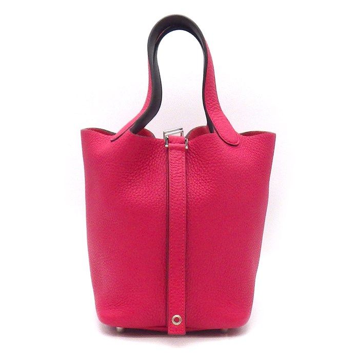 HERMES Picotin Lock PM Éclat Handbag in Raspberry Rouge Série