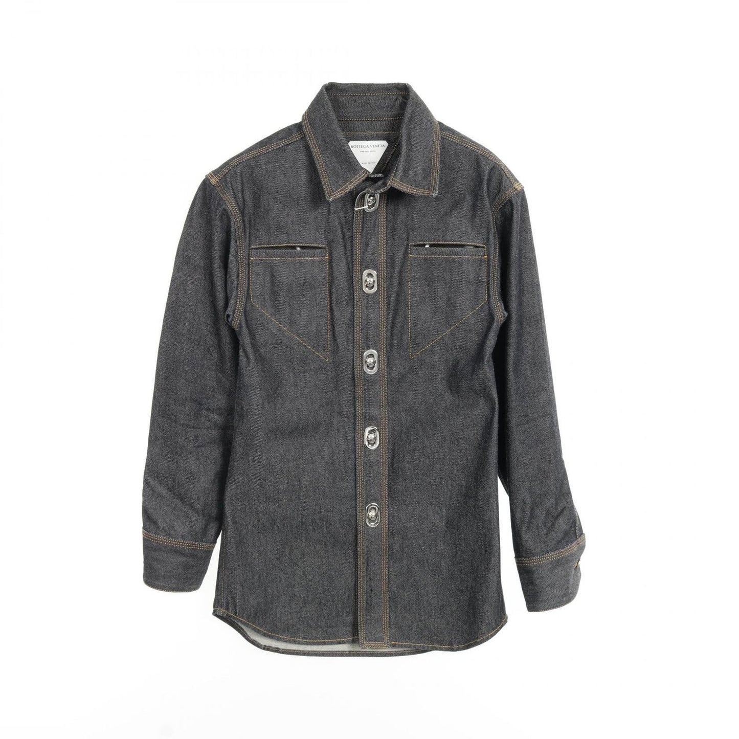 Bottega Veneta Indigo Blue Cotton Shirt - Timeless Elegance