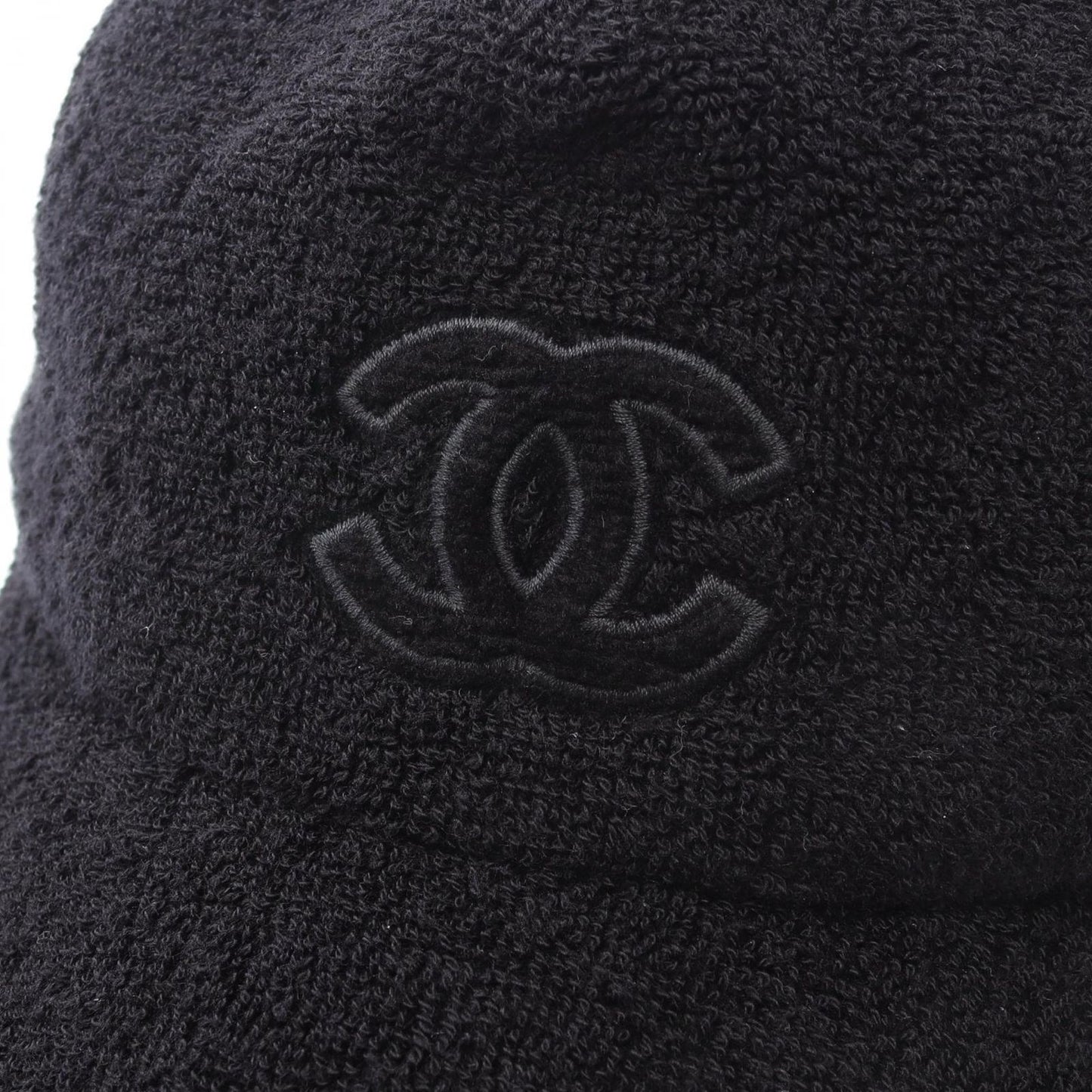 CHANEL Coco Mark Black Pile Cap - Timeless Elegance