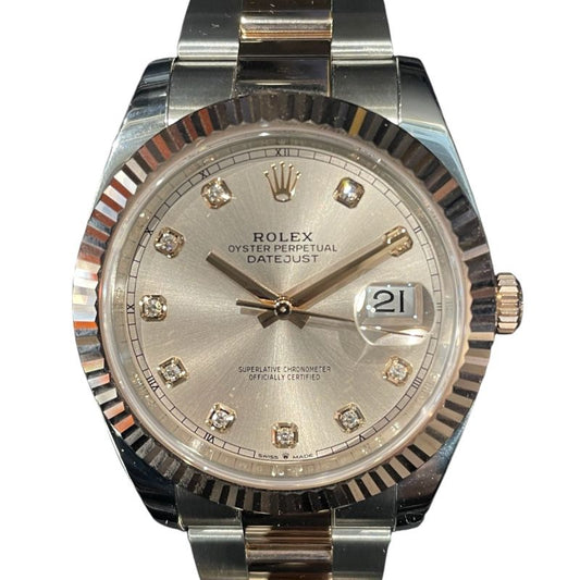 Rolex Datejust 41 Sandust 126331 Pink Gold & Stainless Steel Watch