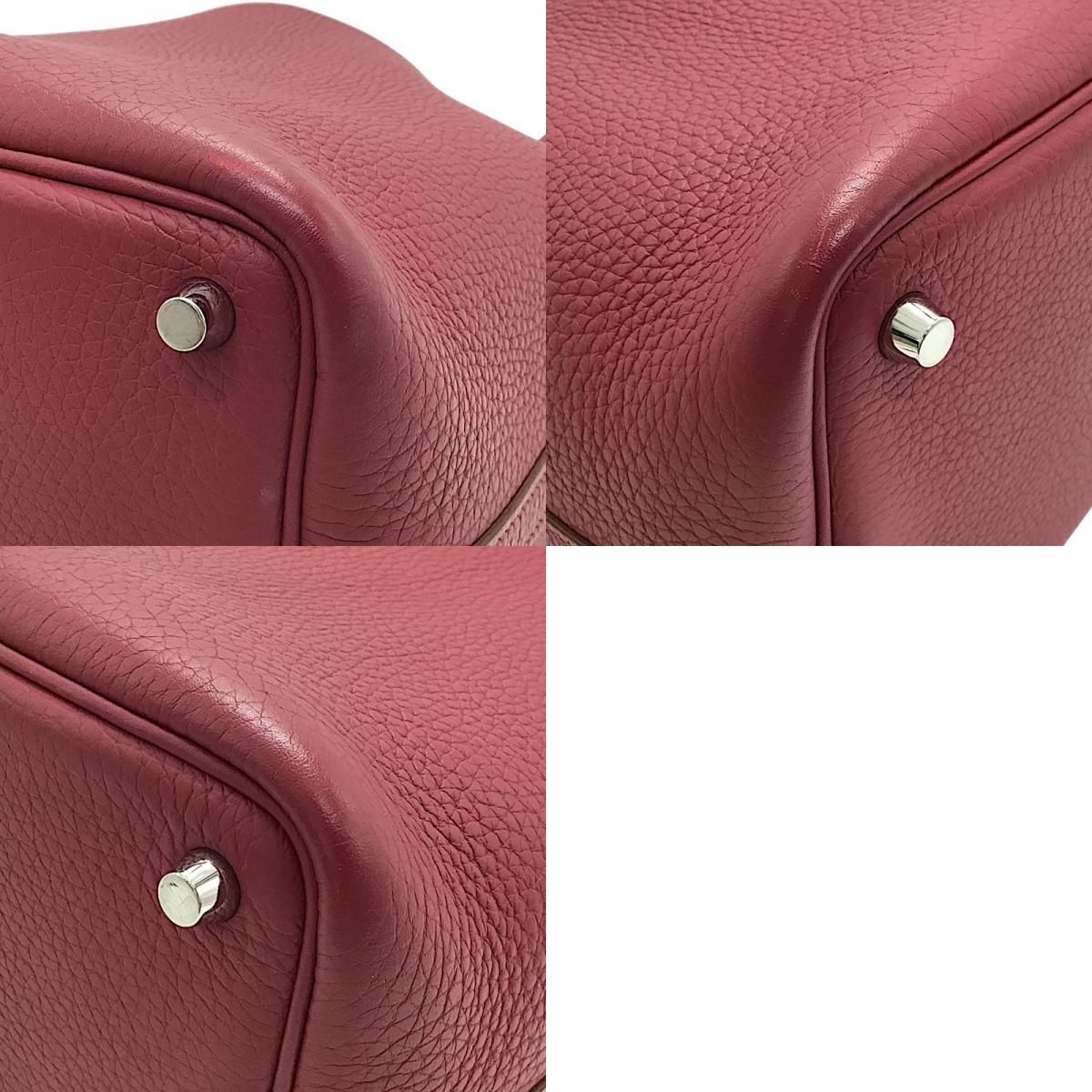 HERMES Picotin Lock PM Ruby Togo Handbag - Timeless Elegance