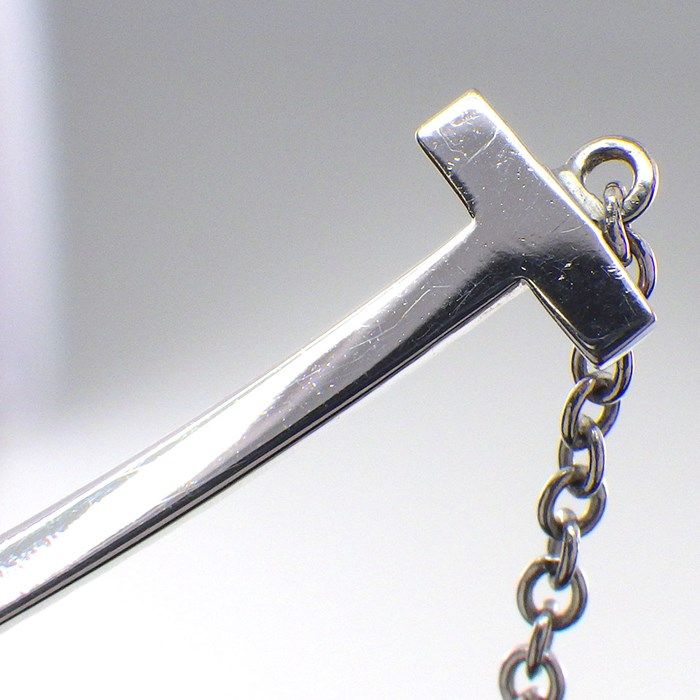 Tiffany & Co. T Smile Bracelet with Pink Sapphire in 18K White Gold