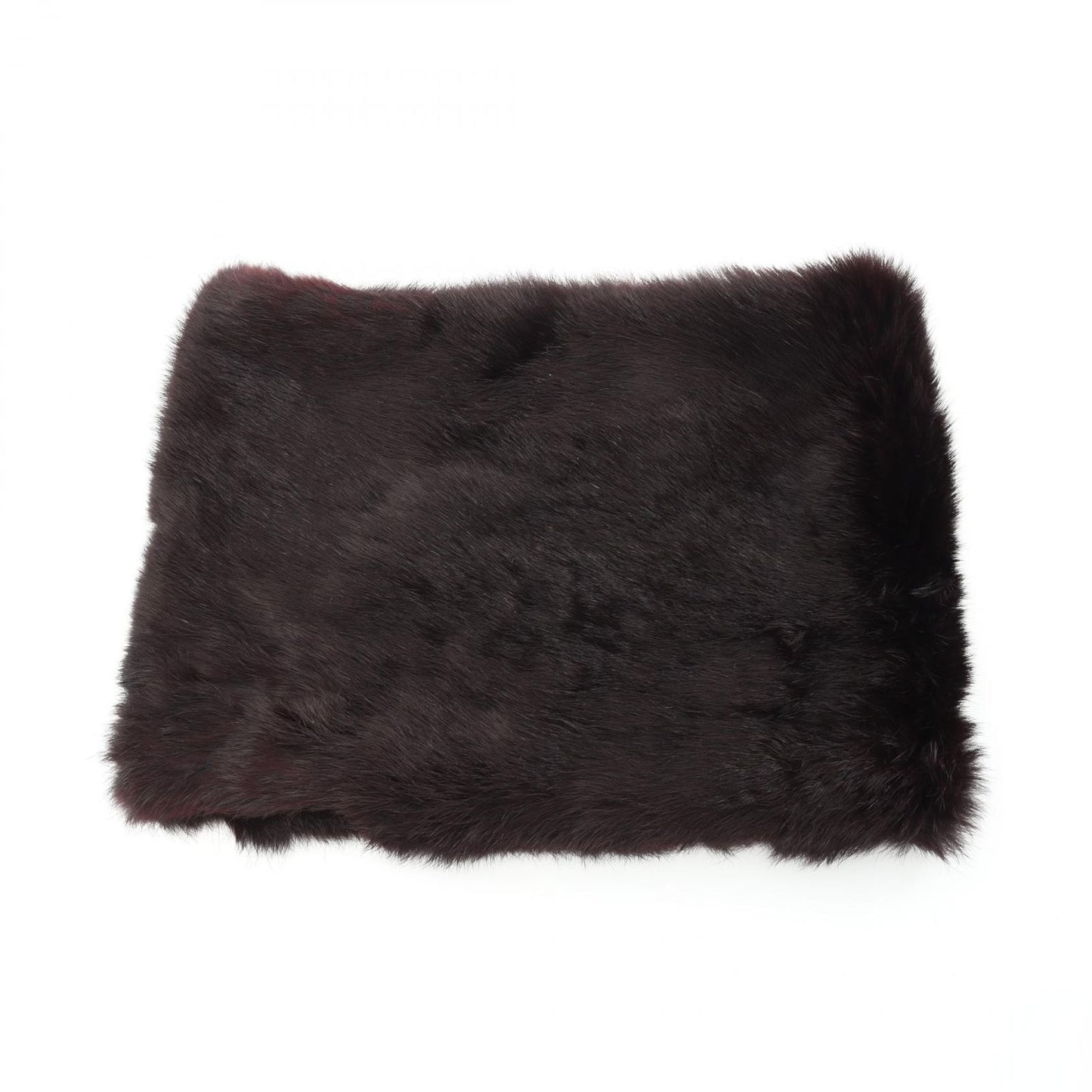 CELINE Dark Brown Rabbit Fur Scarf - Exquisite Luxury Accessory