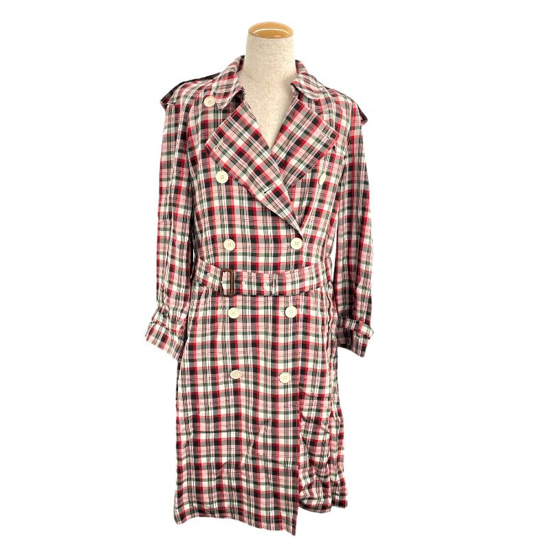 Burberry London Red Rayon Trench Coat - Timeless Elegance