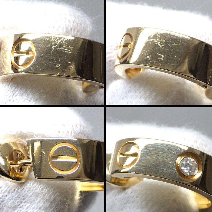 Cartier Love Classic Model Diamond Hoop Earrings in 18K Yellow Gold