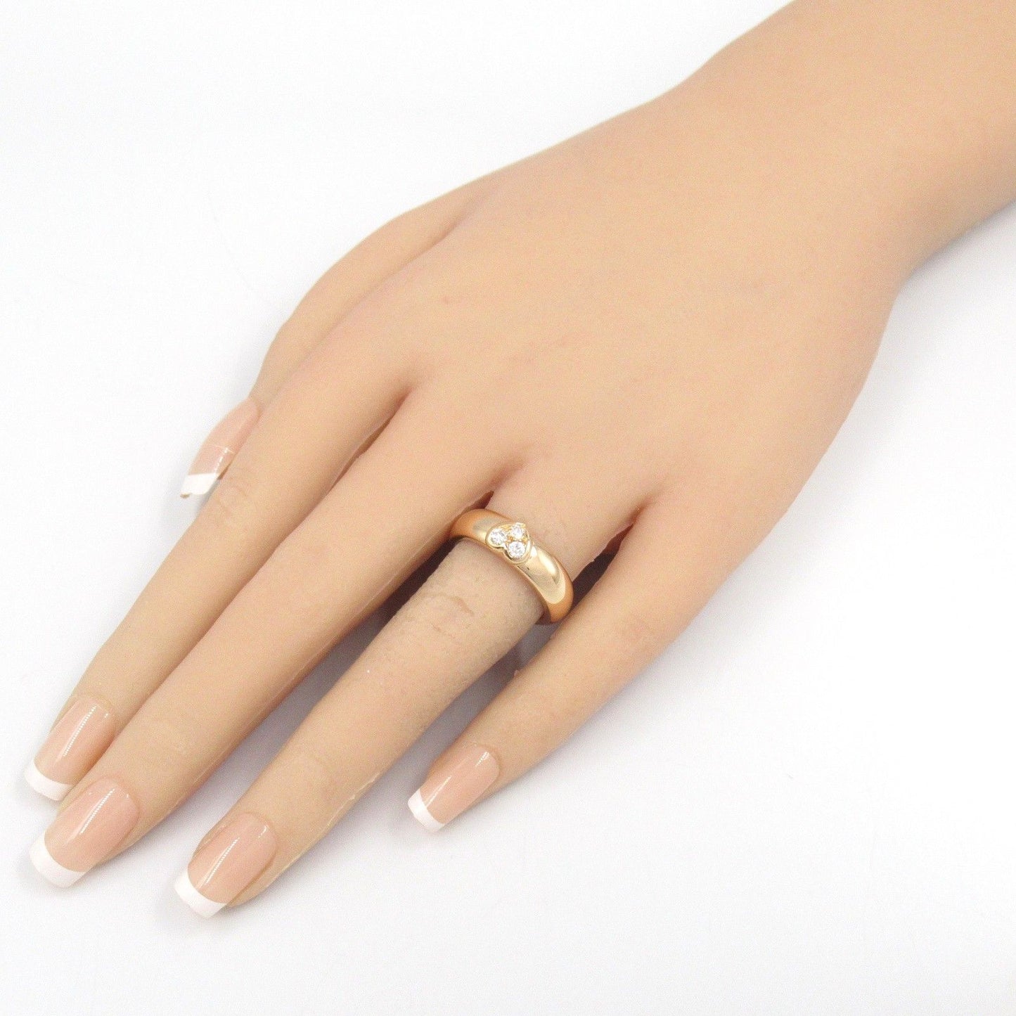 TIFFANY & CO Friendship Heart Ring in K18PG with Diamonds - Size 11.5