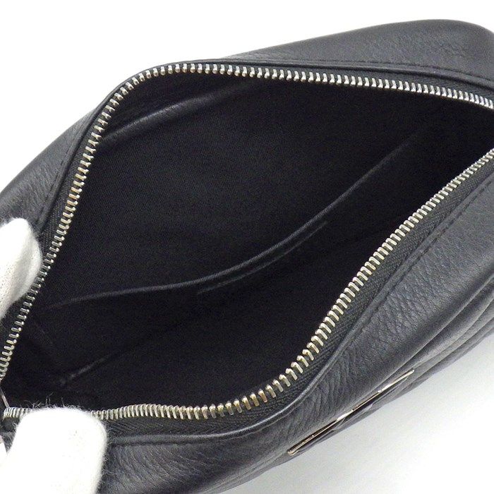 Chanel Chevron Shoulder Bag A57617 in Black Lambskin