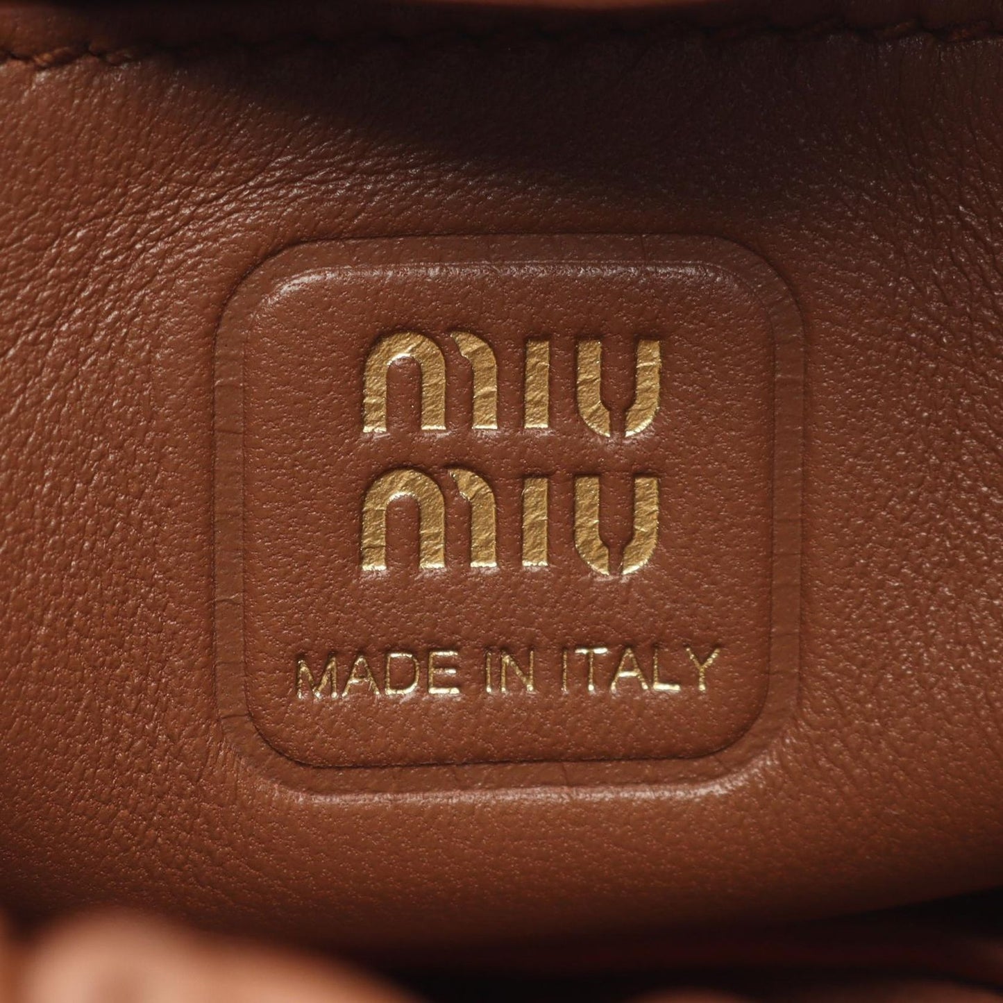 Miu Miu Joy Nappa Leather Shoulder Bag - Cognac - Pristine Condition