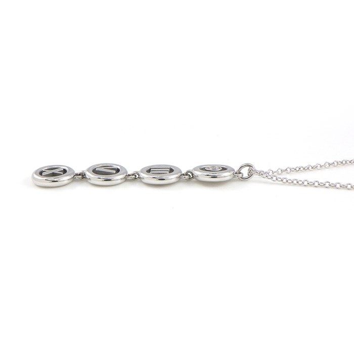 Tiffany & Co. Atlas Drop Swing Necklace with Diamond in K18WG