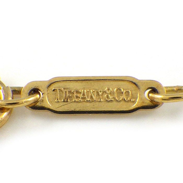 Tiffany & Co. K18YG Lapis Lazuli Heart Cross Necklace