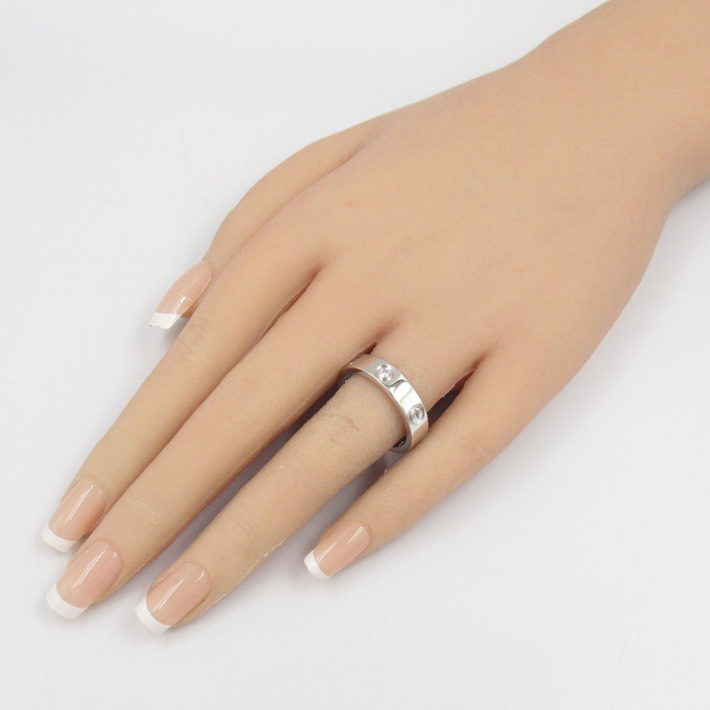 Cartier Love Ring 3PD K18WG Diamond - Timeless Elegance