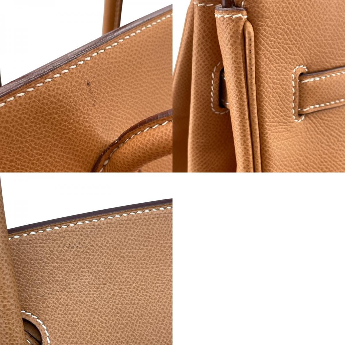 HERMES Birkin 35 Natural Epson Handbag with Silver Hardware