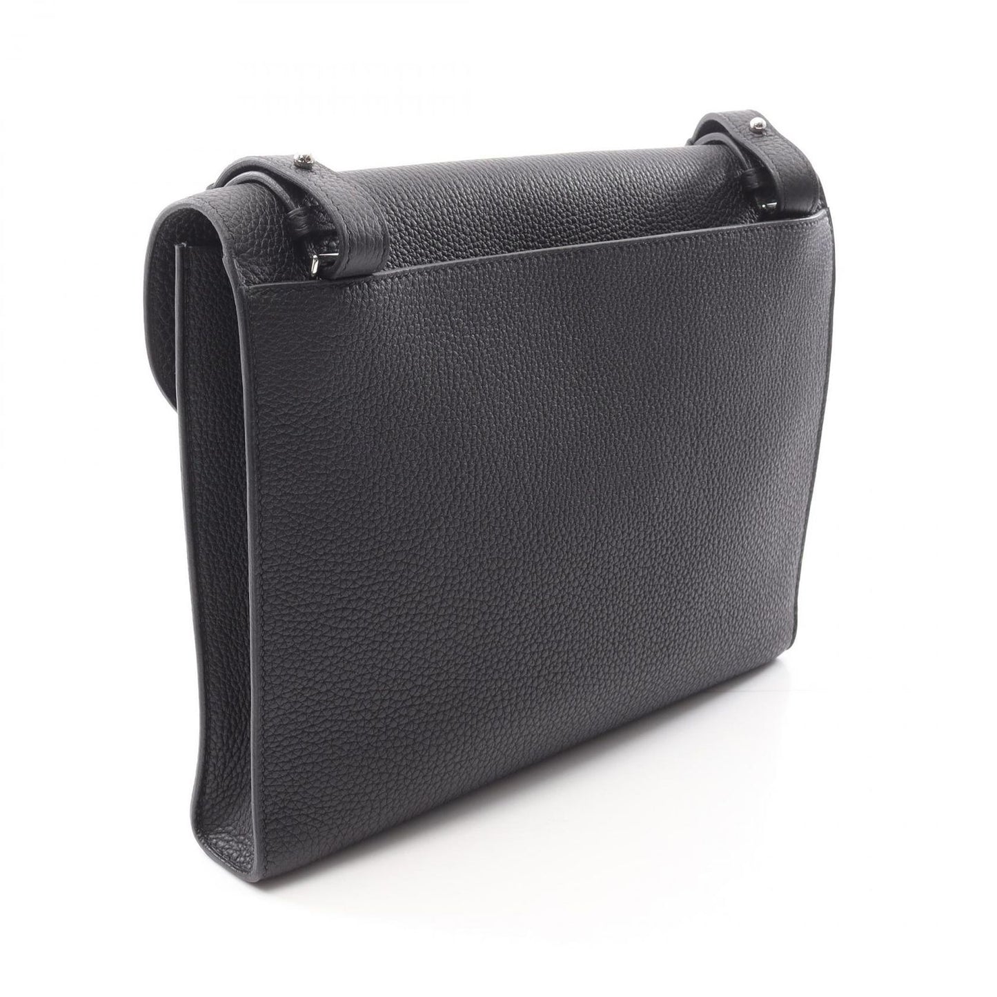 HERMES Sac à Dépêches 29 Black Leather Messenger Bag