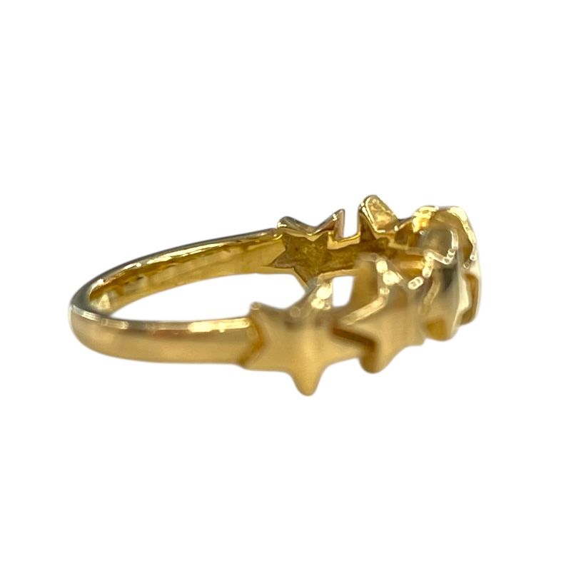 STAR JEWELRY K18 Gold Star Motif Pinky Ring - Exquisite Craftsmanship