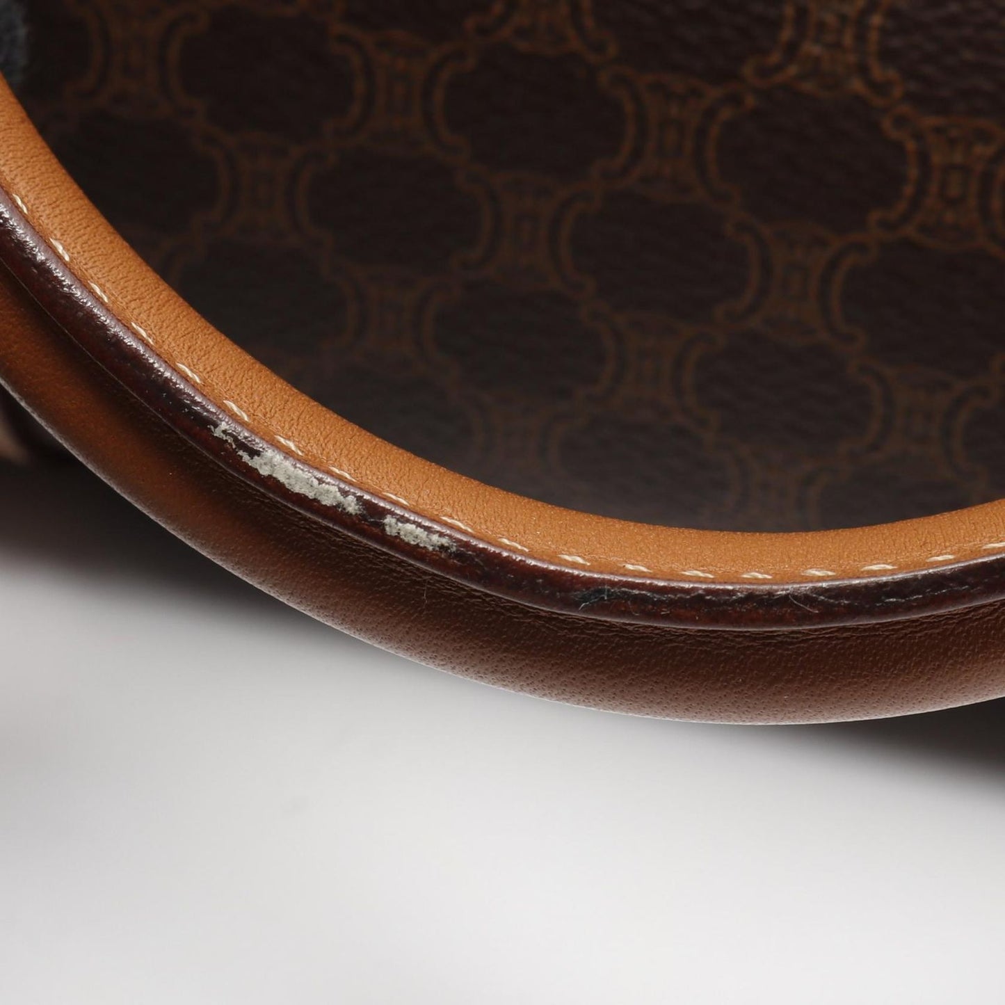 CELINE Macadam 2-Way Boston Bag in Dark Brown PVC Canvas