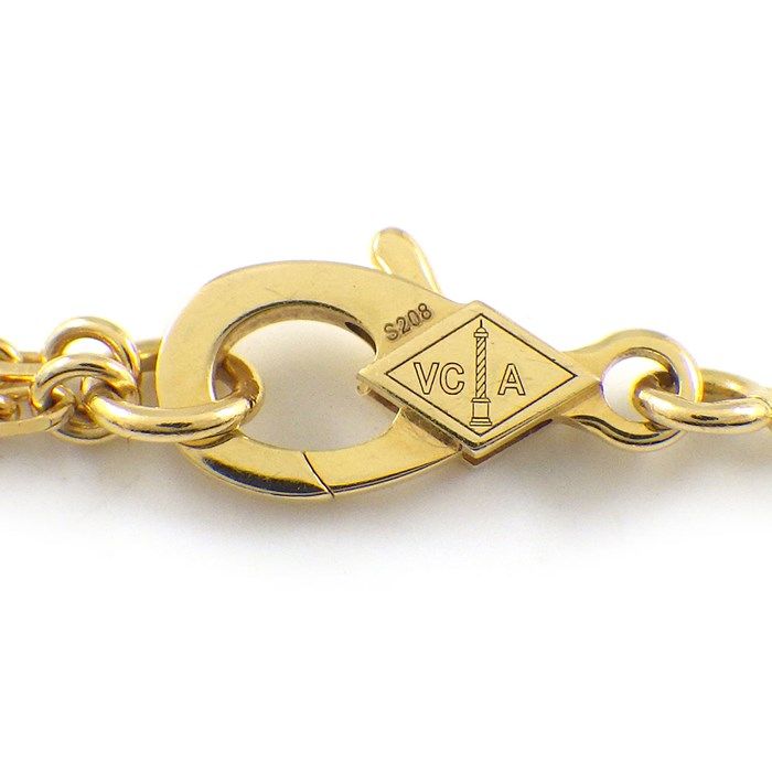 Van Cleef & Arpels Vintage Alhambra Onyx Necklace in 18K Yellow Gold