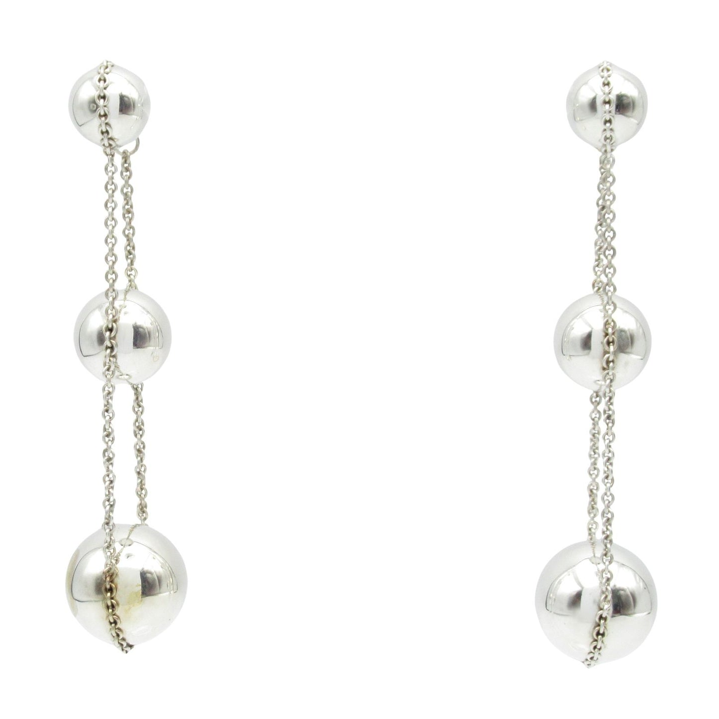 TIFFANY & CO Hardware Triple Drop Earrings - Exquisite Silver Elegance