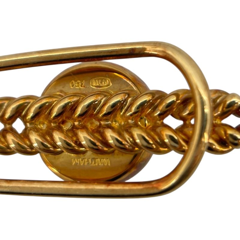 WALTHAM 750YG Gold Tie Pin with Diamond - A Timeless Luxury Accessory