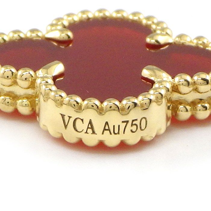 Van Cleef & Arpels Vintage Alhambra 5 Motif Bracelet in Carnelian
