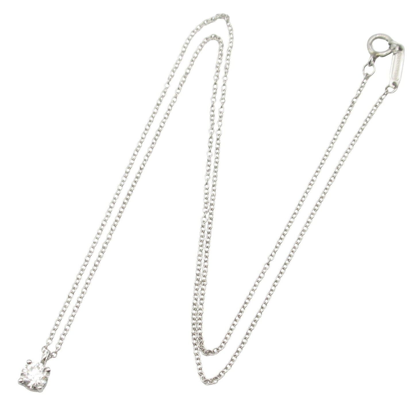 TIFFANY & CO Solitaire Necklace 0.34ct in Platinum - Timeless Elegance