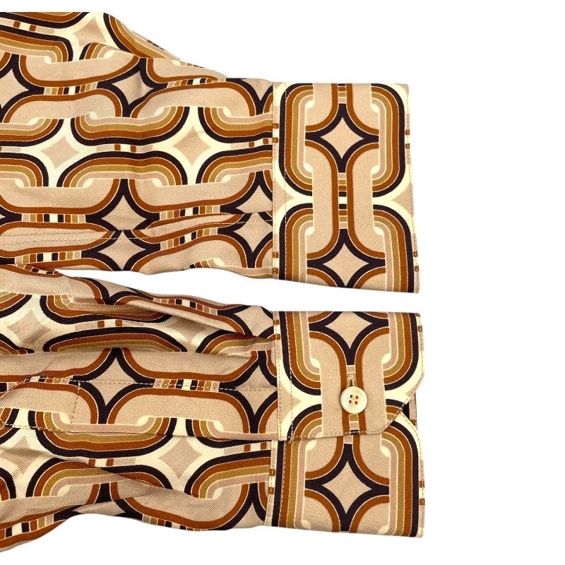 CELINE Chain Print Silk Blouse - Multicolor Elegance