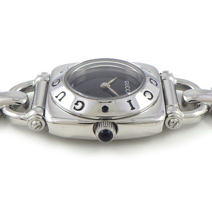 GUCCI Horsebit 6400L Black Dial Stainless Steel Quartz Watch