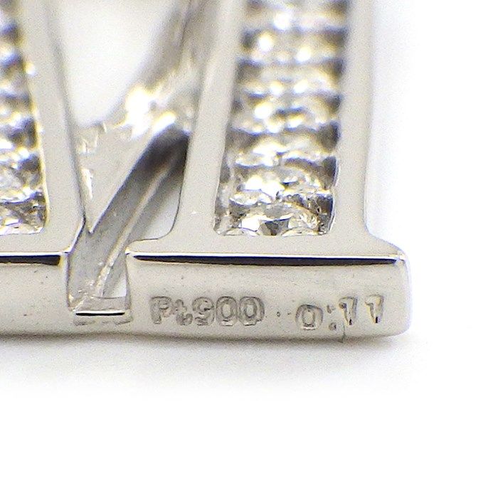 Exquisite Diamond Initial Pendant 'M' in Platinum - 0.11ct