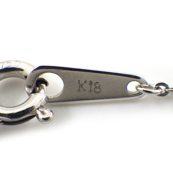 VENDOME Double Circle Diamond Necklace in K18 White Gold