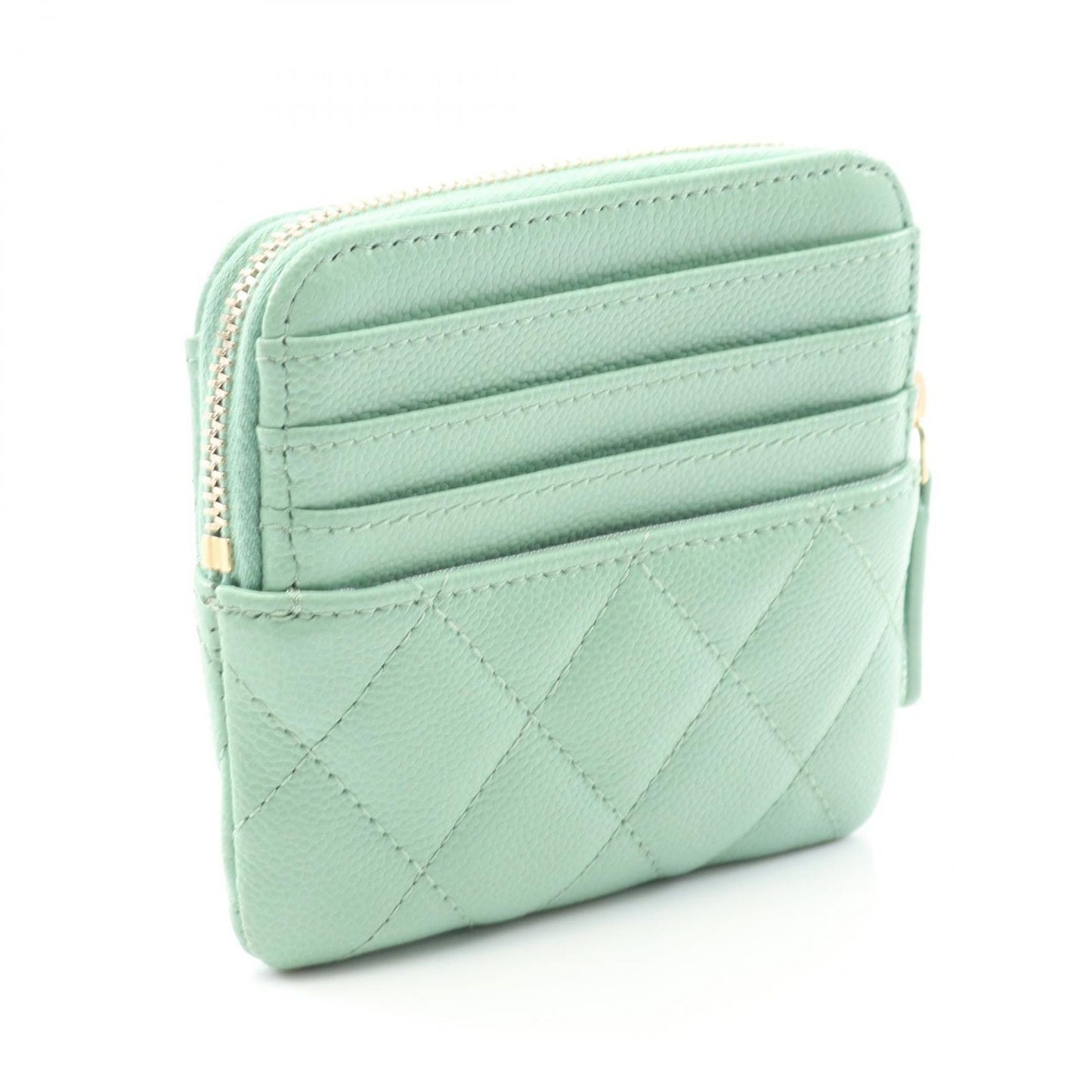 CHANEL Matelassé Coin Case in Mint Green - Exquisite Craftsmanship