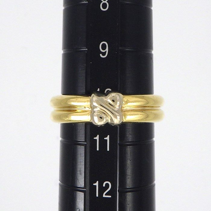 Tiffany & Co. Signature Cross Ring with Diamonds in K18 Gold