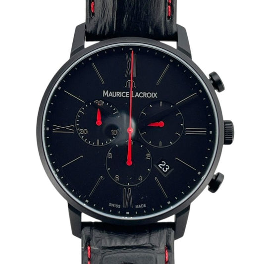 Maurice Lacroix Eliros Chronograph Black SS Quartz Men's Watch