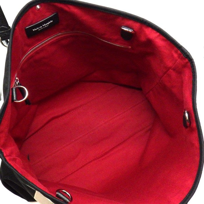 Maison Margiela Glam Slam Trompe-l'Oeil Tote Bag - Black & Silver