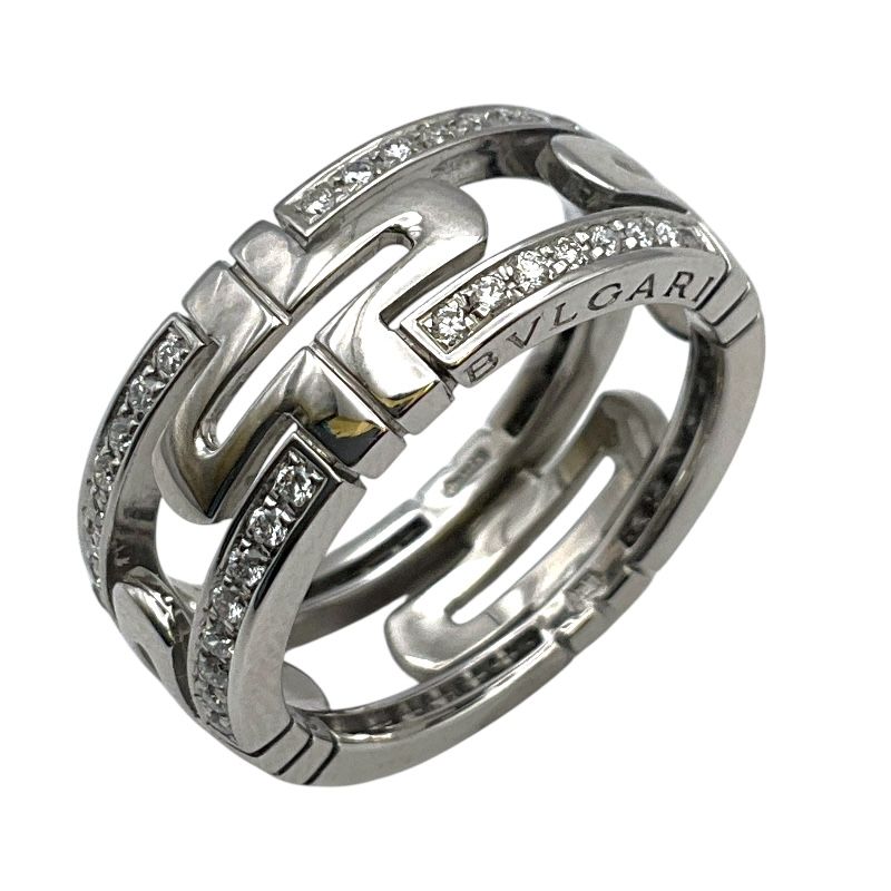 BVLGARI Open Parentesi Diamond Ring in K18 White Gold