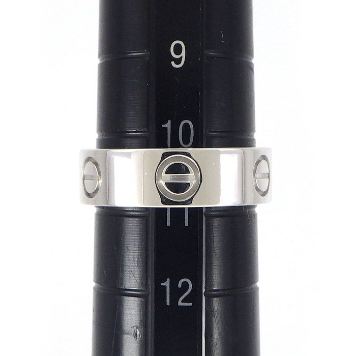 Cartier Love Ring Classic Model MM in K18 White Gold - Size 10.5