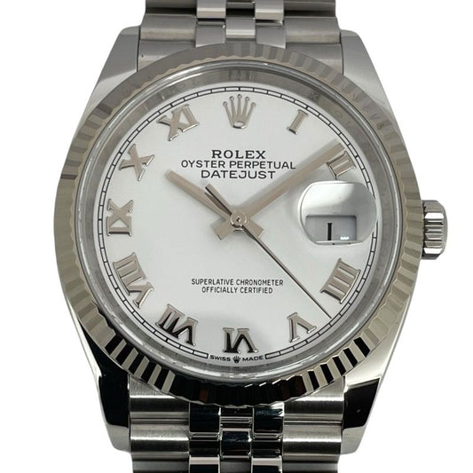 Rolex Datejust 36 - White Dial, K18WG/SS - Automatic Men's Watch
