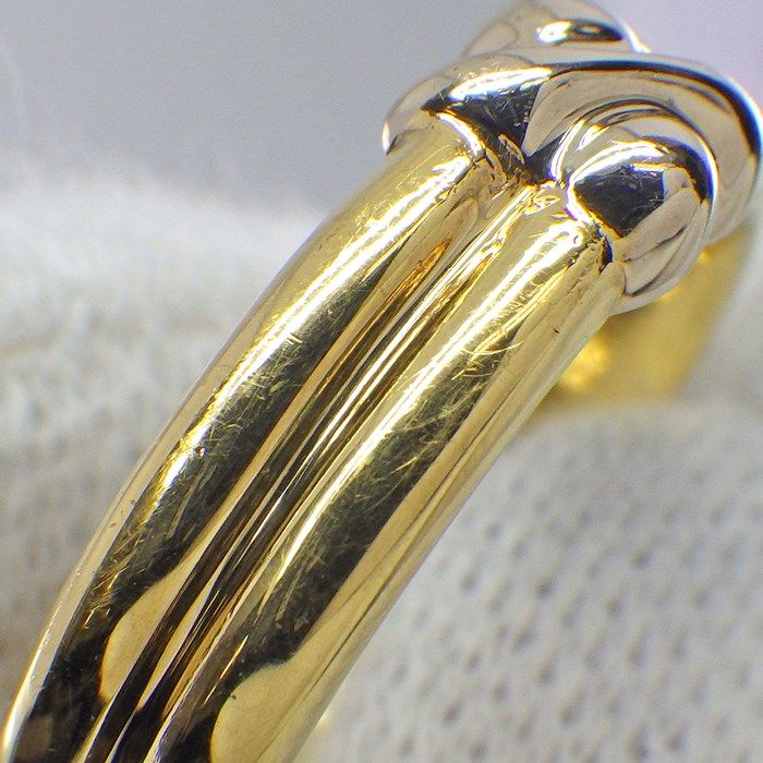 Tiffany & Co. Signature Cross Ring with Diamonds in K18 Gold