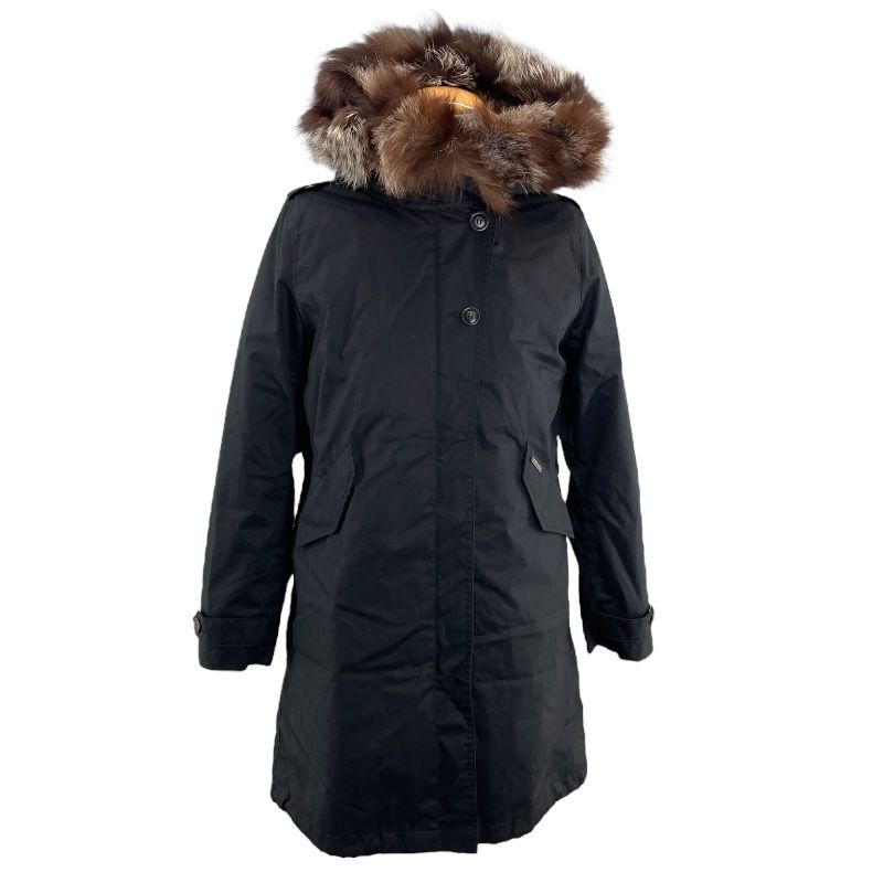 Woolrich Fur Liner Down Coat - Black Cotton, Women's M