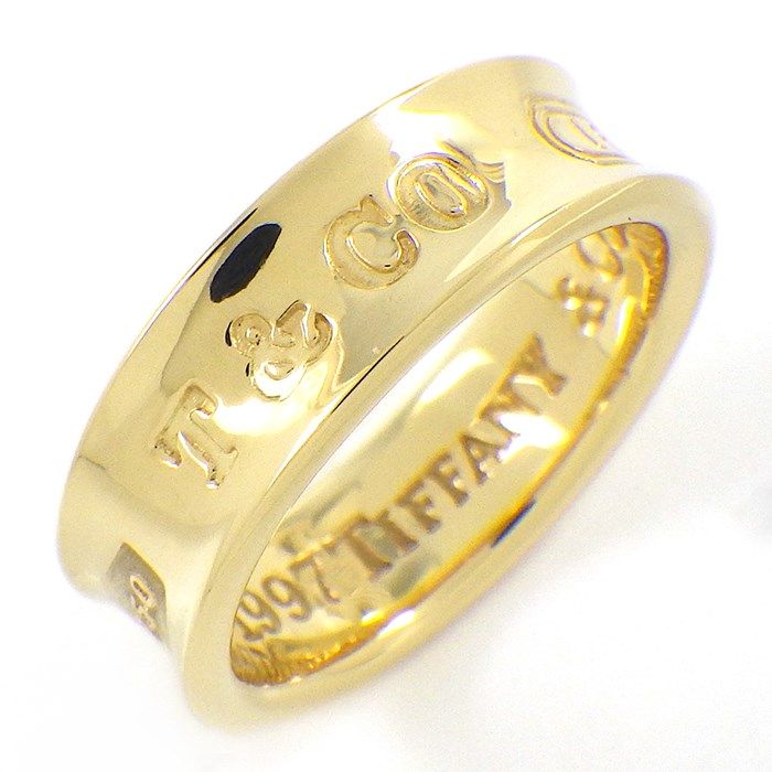 Tiffany & Co. 1837 Logo Ring in K18 Yellow Gold - Size 10