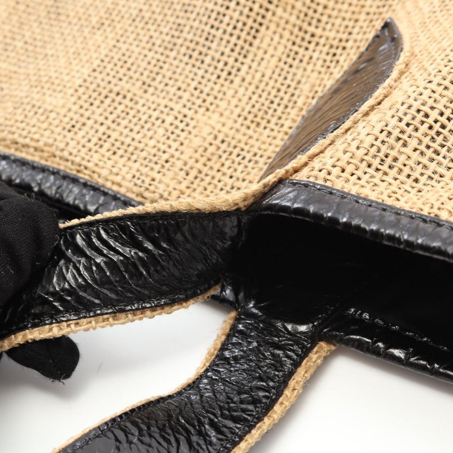 CHROME HEARTS Horseshoe Beach Bag - Beige & Black Leather Tote