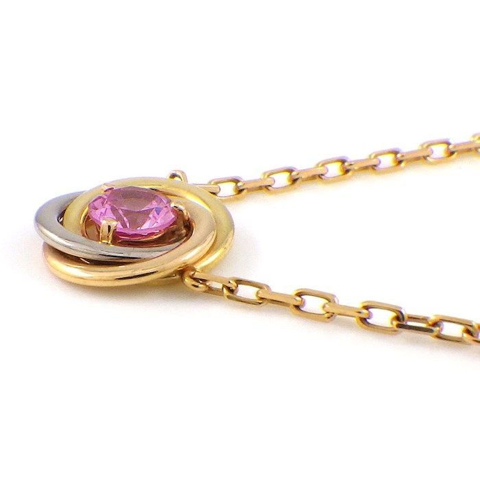Cartier Baby Trinity Necklace with Pink Sapphire - 18K Gold