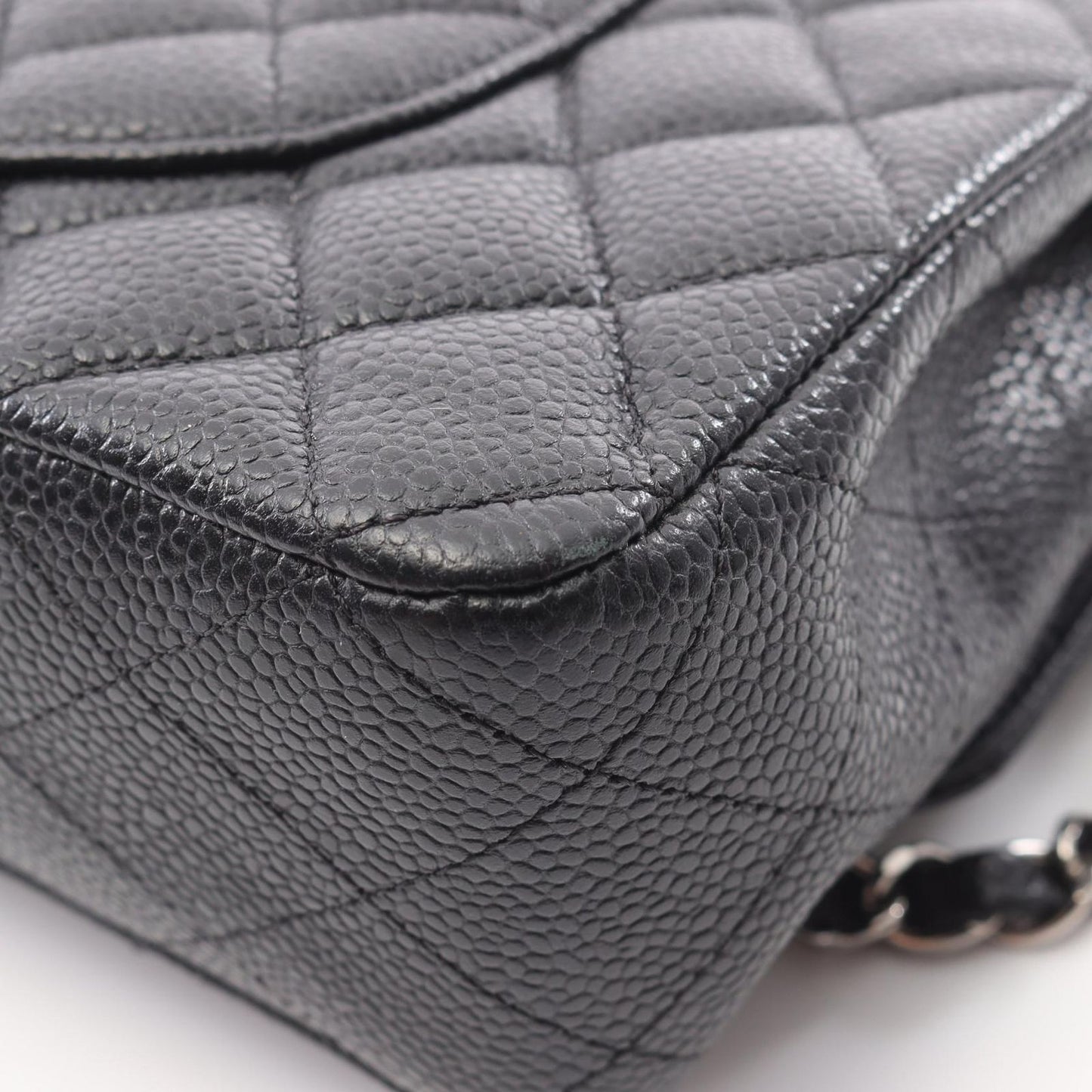 CHANEL Matelassé Double Flap Shoulder Bag - Black Leather