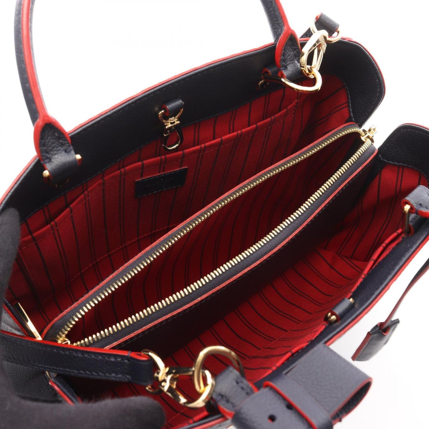 Louis Vuitton Montaigne MM Handbag in Marine Rouge - Exquisite Craftsmanship