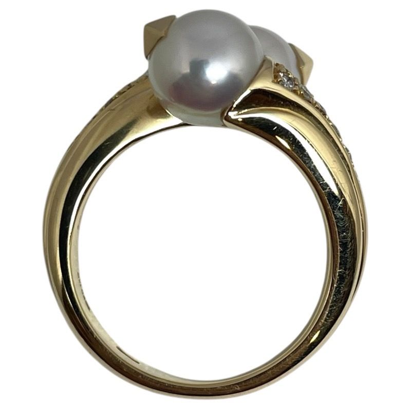 BVLGARI Passodoppio Ring 750 with Pearl and Diamond