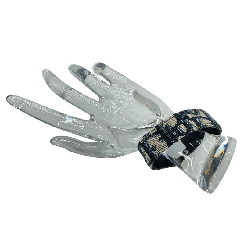 Christian Dior Oblique Bracelet in Navy Canvas - Exquisite Luxury