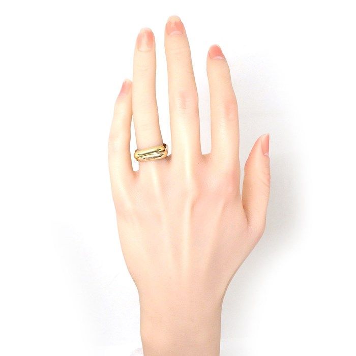 Cartier Trinity Classic Cushion Shape Ring in Tri-Color Gold