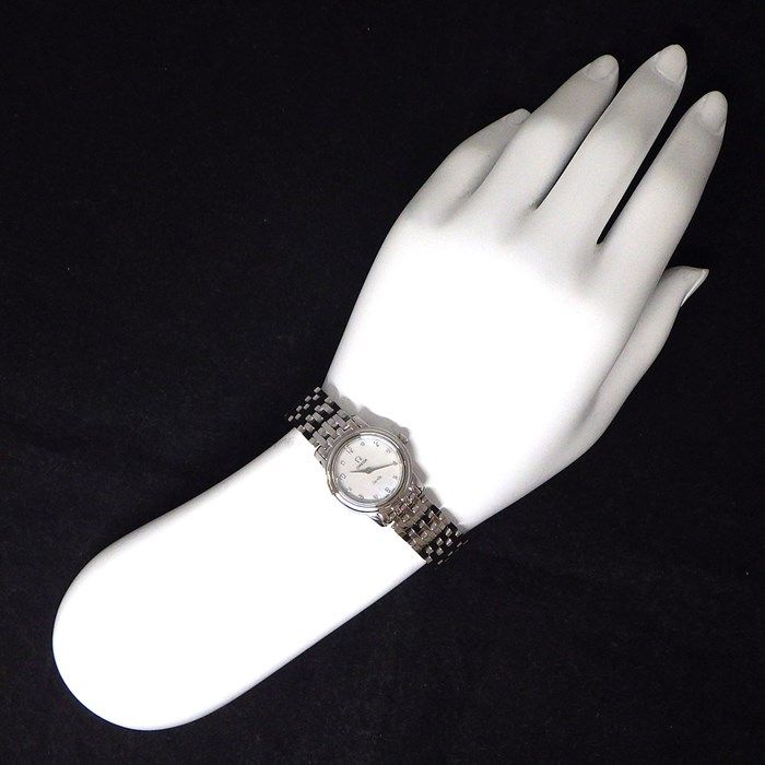 OMEGA De Ville 22mm Diamond Index White Shell Dial Luxury Watch