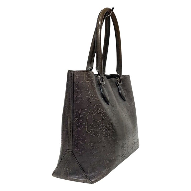 Berluti Trousseau Brown Leather Men's Tote Bag - Timeless Elegance