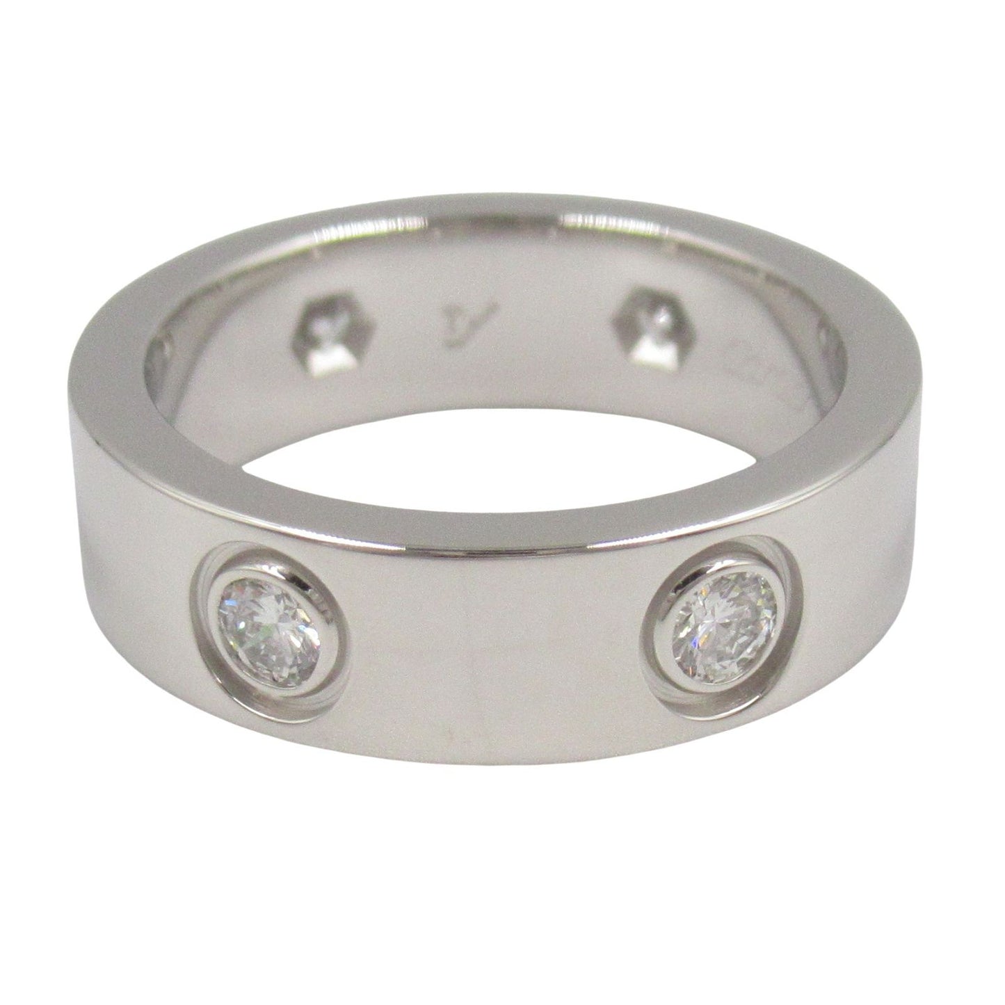 CARTIER Love Ring 6PD K18WG Diamond - Exquisite Luxury