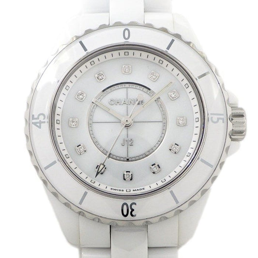 Chanel J12 H5703 Diamond Index White Dial Ceramic Watch